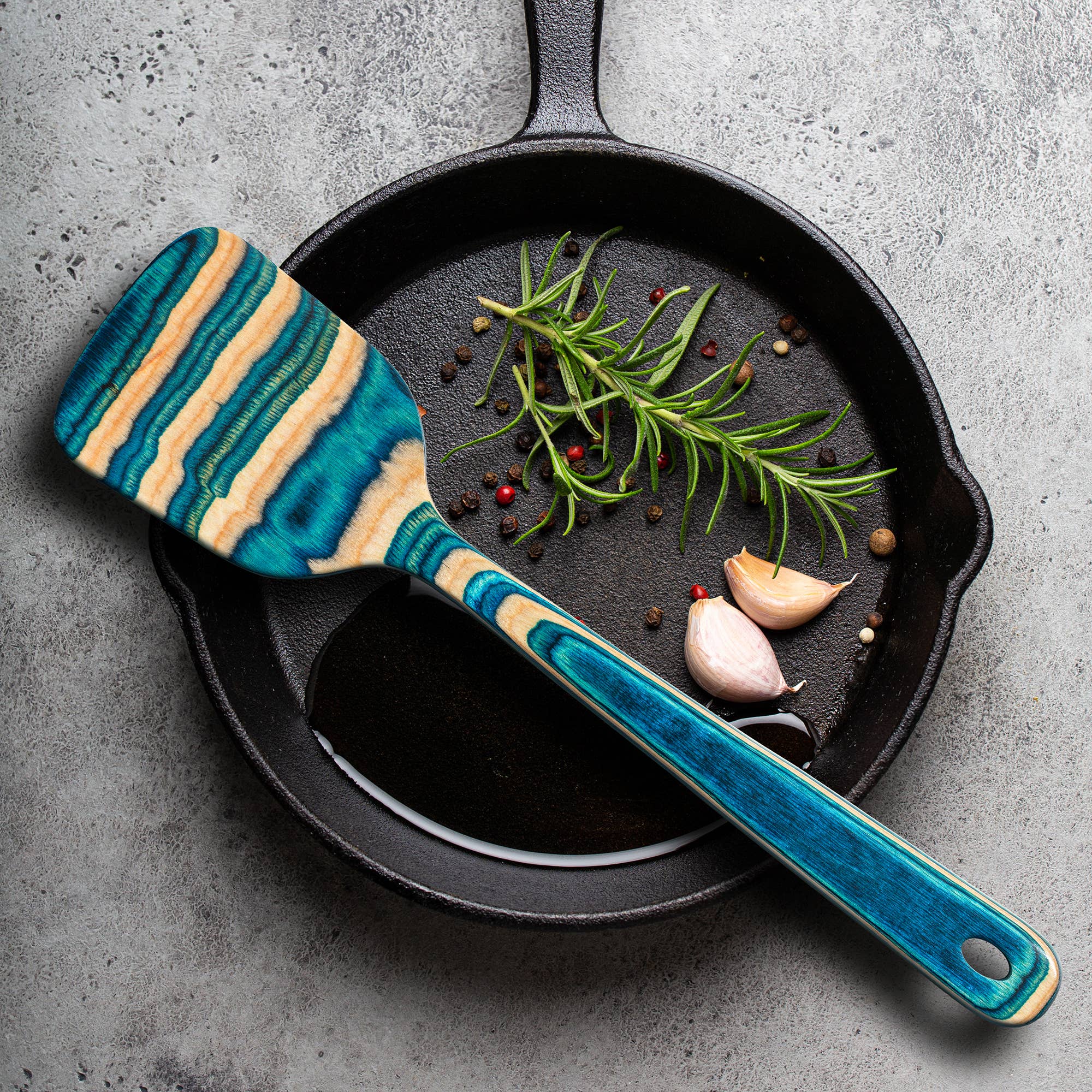 Totally Bamboo - Wholesale Spatula/Turner - Baltique® Mykonos Colorful Wooden Spatula, 12.5"1