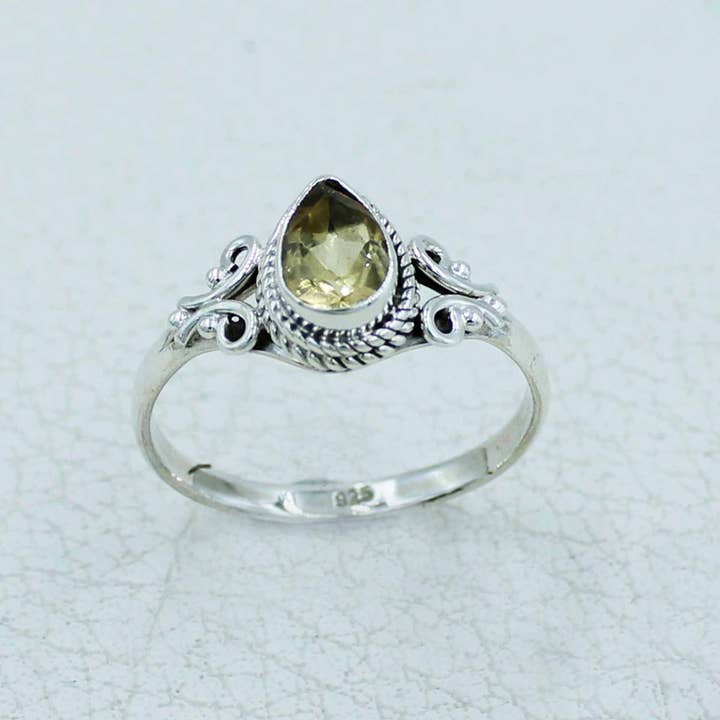 Silvex Jewelry - Wholesale Engagement Ring - Solitaire Citrine Engagement Ring in Sterling Silver12