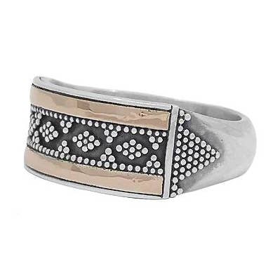 Sterling Silver Ring with 22k Gold for wholesale by SITA