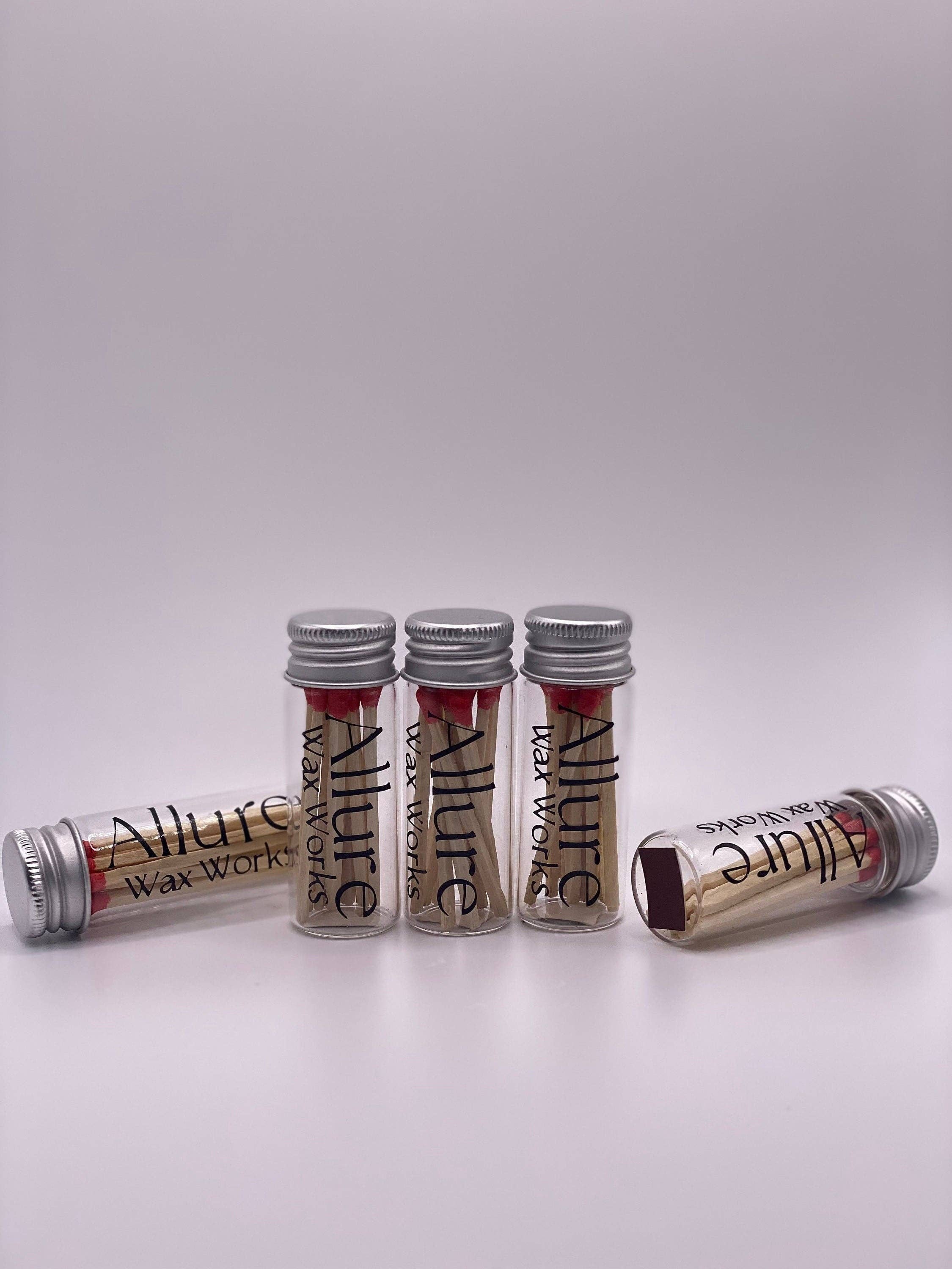 Allure Wax Works - Wholesale Matches - Mini Apothecary Matchstick Bottles0