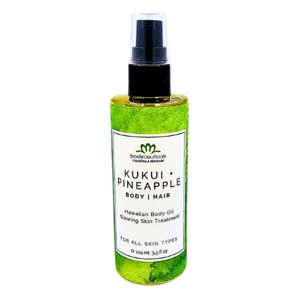 Body Ceuticals Calendula Body + Hair Oil - Kukui Pineapple for wholesale by AlchePharma Naturals