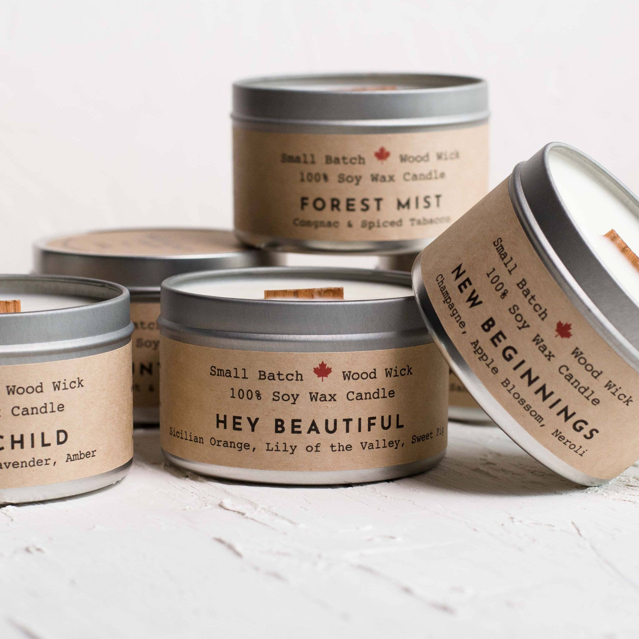 Weekday Candles - Wholesale Travel Candles - Hey Beautiful Cabin Candle Tin2