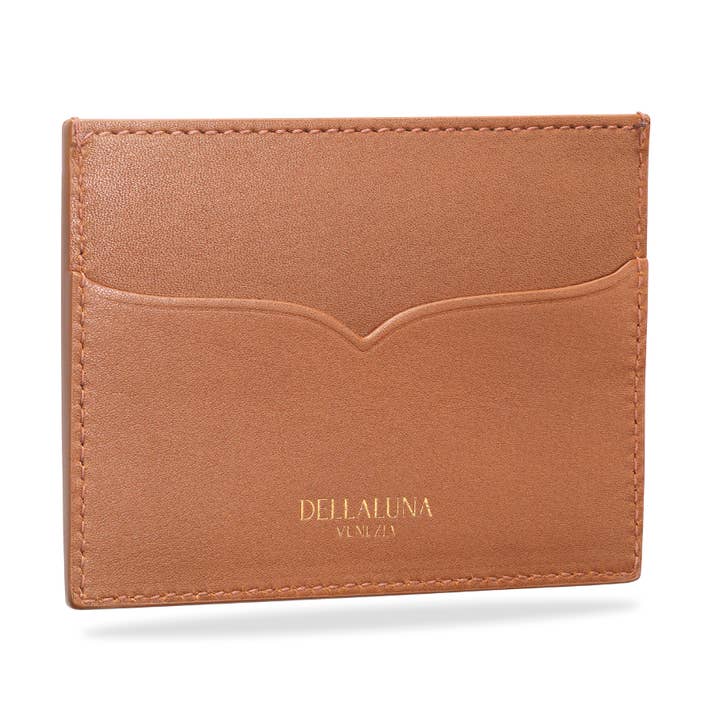 Brown Card Holder for wholesale by DELLALUNA