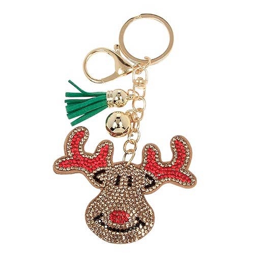 Kaleidoscope Accessories - Wholesale Keychain - Women's - Keychain Rhinestone Christmas, 3 Assorted1