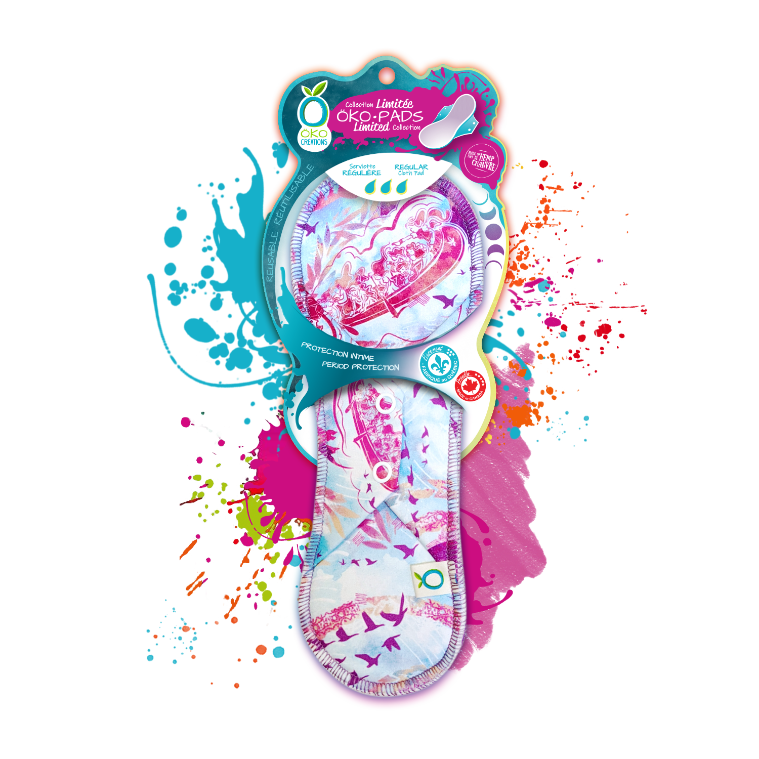 Öko Créations - Wholesale Menstrual Pad/Liner - Reusable Hemp Light Panty Liner8