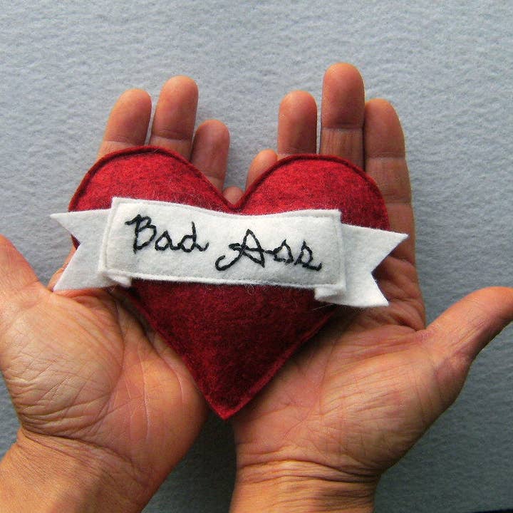 Miso Handmade - Wholesale Pet Toy - Cat - Bad Ass / Lil Fucker Catnip Heart Toy