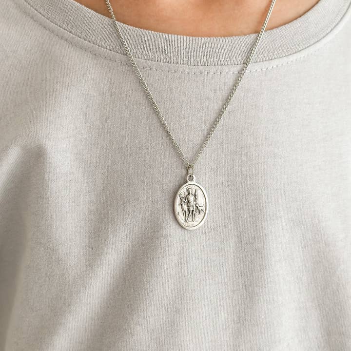 Lily & Lamb - Wholesale Pendant/Charm Necklace - St. Hubert Medal