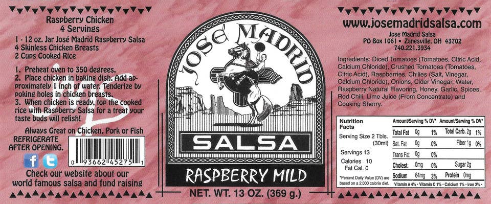 Jose Madrid Salsa - Venta al por mayor Salsa - Frambuesa suave1