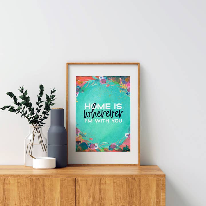 Zuhause ist wo ich bei dir bin Drucken für den Großhandel von Paperfinch Design