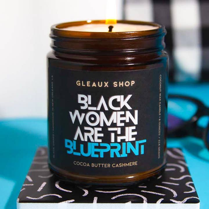 Black Women are the Blueprint: Cocoa Butter Cashmere Candle for wholesale by Gleaux Shop