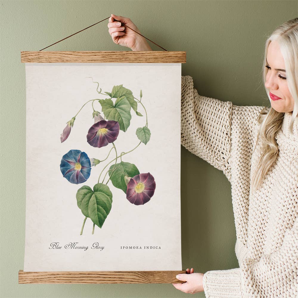 Hangout Home – Engroshandel Kunsttryk – Botanisk lilla blomst Morning Glory indrammet lærred1