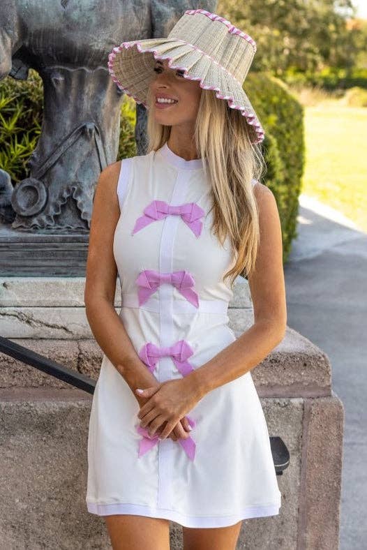 Paddle & Palm Pickleball – wholesale Athletic dress – Women′s – The Pink Bow Dress2