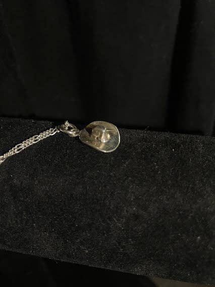 Sterling Silver Cowboy Hat Pendant Necklace for wholesale by Regul Silver