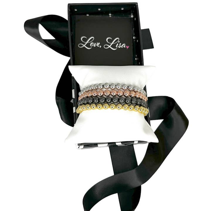 Love, Lisa - Wholesale Beaded Bracelet - 6mm Stretch Beaded Bracelet
