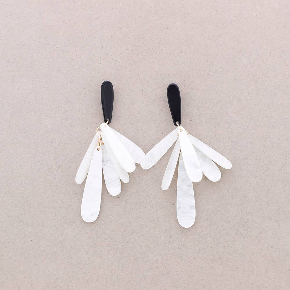 Sonata - Vente Boucles d'oreilles pendantes - Boucles d'oreilles pendantes en résine en forme de goutte0