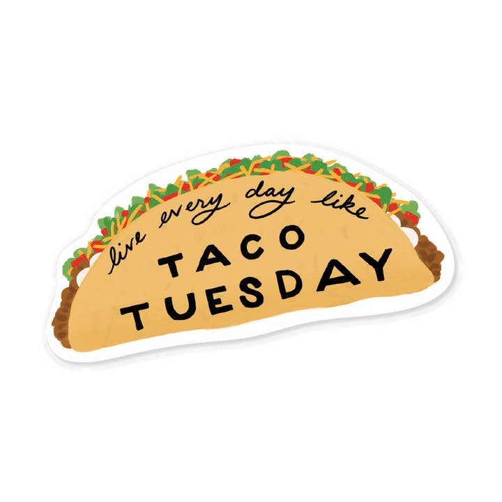 Adesivo Taco Tuesday por atacado de Slightly Stationery
