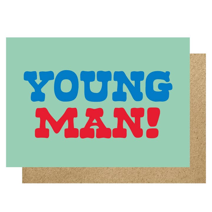Young Man! Card for wholesale by Lucky Ink