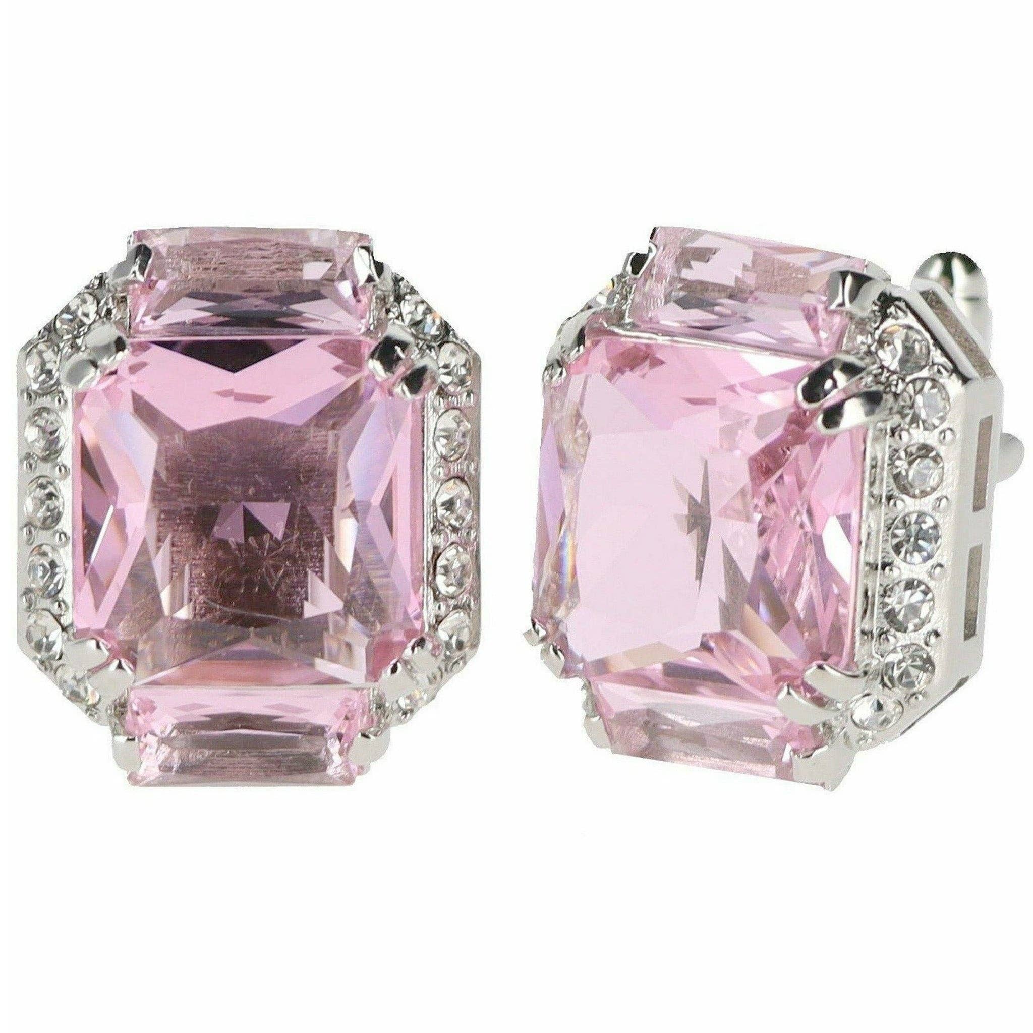 Dubal Brothers - Wholesale Cufflinks - Vittorio Vico Rectangular Colored Diamond Flanked Crystal Cufflinks (CL 74XX) by Classy Cufflinks13