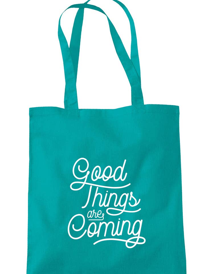 Le cose buone stanno arrivando Tote Bag K2619 per la vendita all'ingrosso da parte di Illustrated Identity