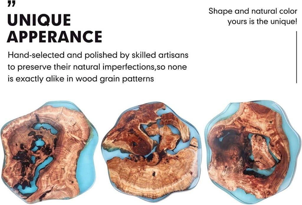 Tuzech Leather – wholesale Sidobord – Bord i naturlig kant med epoxiharts och valnötsträ, 20-tums hairpin-ben4