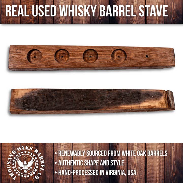 ThousandOaksBarrelCo. - Wholesale Cocktail/Liquor Glass - Glencairn Whisky Stave Flight Set