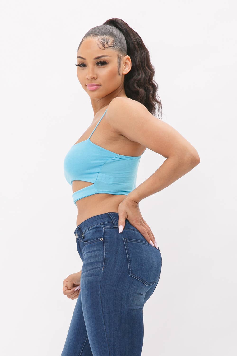 Julia by LoveJ - Wholesale Knit Top - Women's - Front Cutout Detail Crop Top14