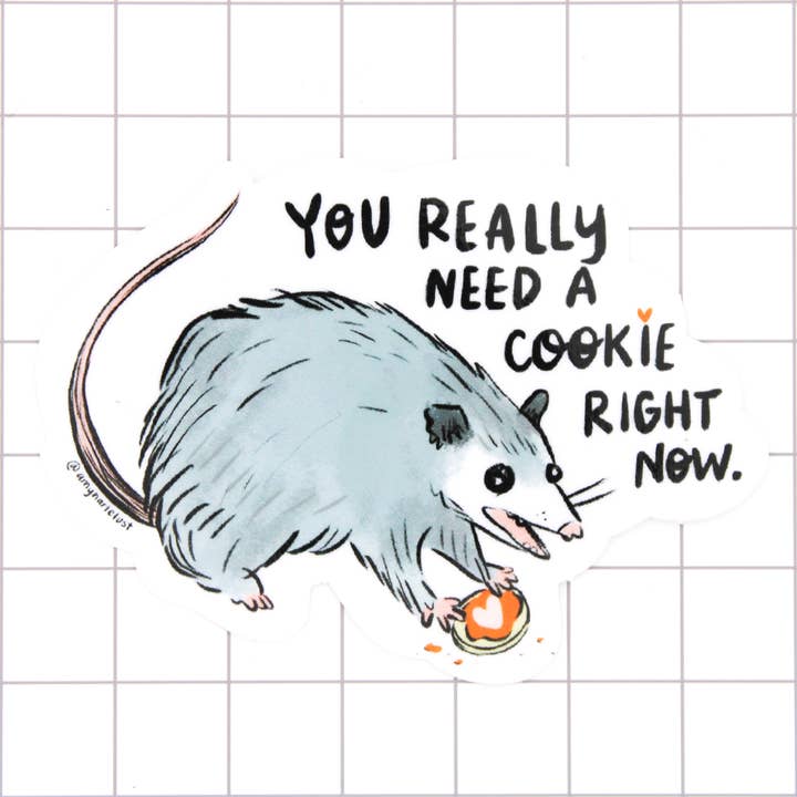 Autocolante Vinil de Gambá Cookie por atacado de Amy Hartelust Art and Illustration