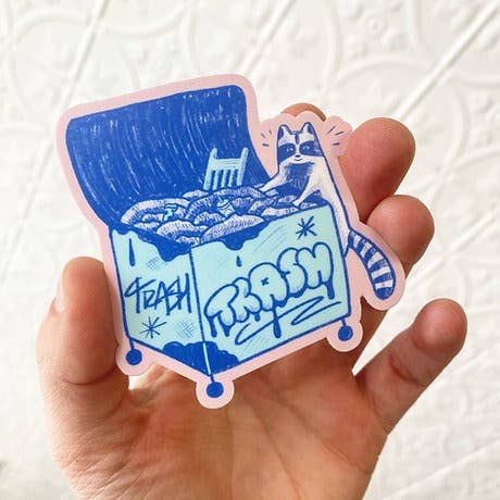 Allison Mckeen Art - Wholesale Sticker - sticker - treasure hunter raccoon