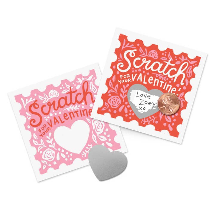 Inklings Paperie – wholesale Valentine's Day card – Scratch-off Valentine Cards - Floral3