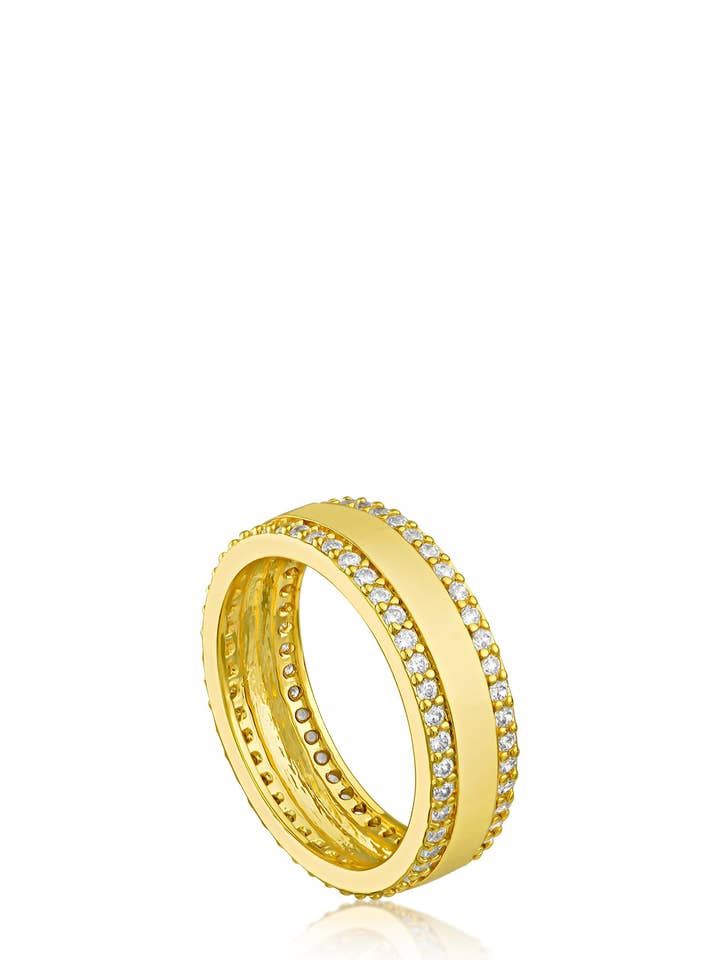 Double Pave Ring for wholesale by CZ by Kenneth Jay Lane
