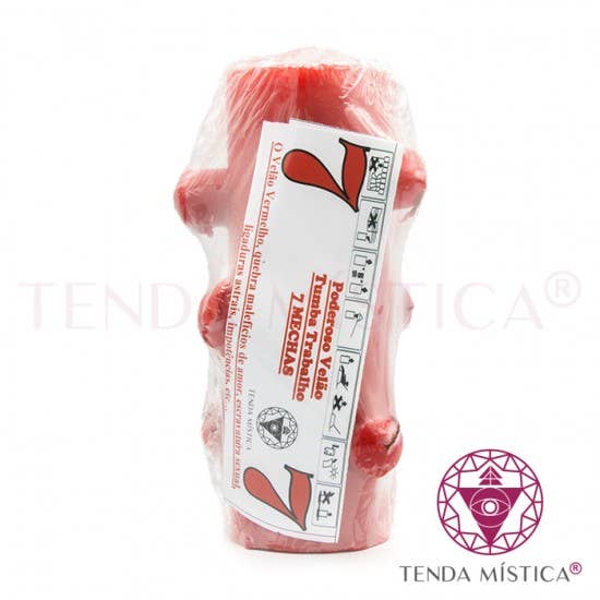 7 Wicks Red Sail for wholesale by Tenda Mística
