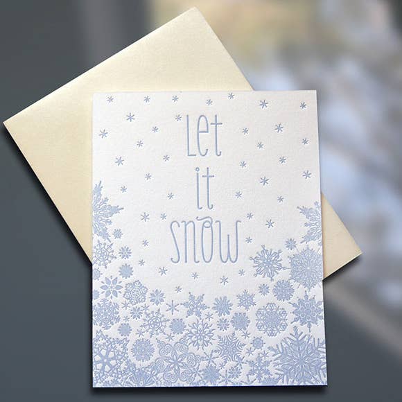 Let It Snow Card - Boîte De 6 pour la vente par Sky of Blue Cards