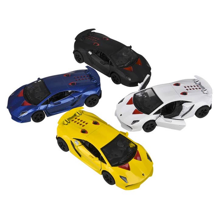 The Toy Network - Wholesale Toy Car/Truck - Kids - 5" Diecast Pull Back Lamborghini Sesto Elemento 12/Disp1