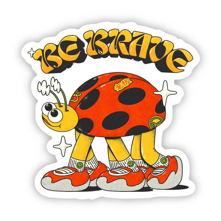 Big Moods - Wholesale Sticker - "Be brave" ladybug my sunbeam sticker