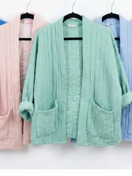 Mimi & Gogo - Vente Veste – femme - Veste matelassée en gaze de coton @5343_VesMatelasséGaze26