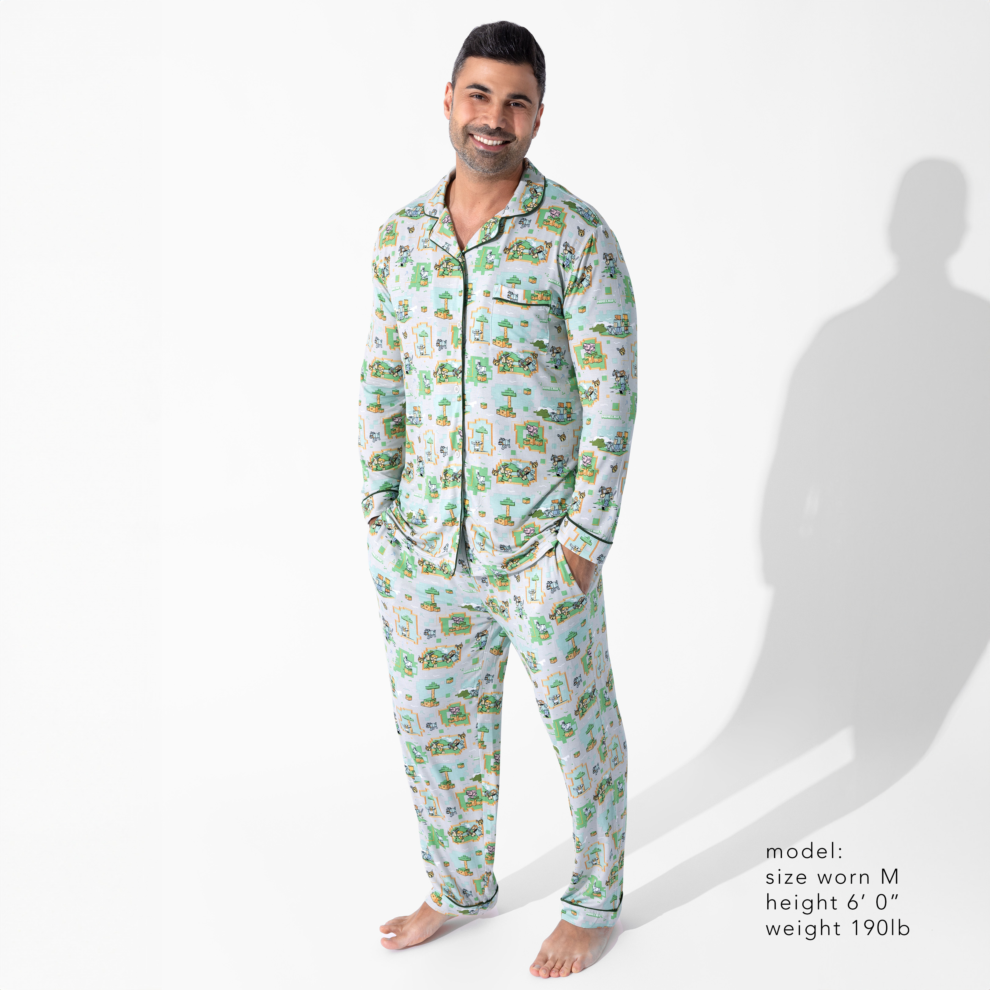Bellabu Bear – wholesale Pyjamas - Herr – Minecraft Overworld Dreams Bambupyjamaset för män6