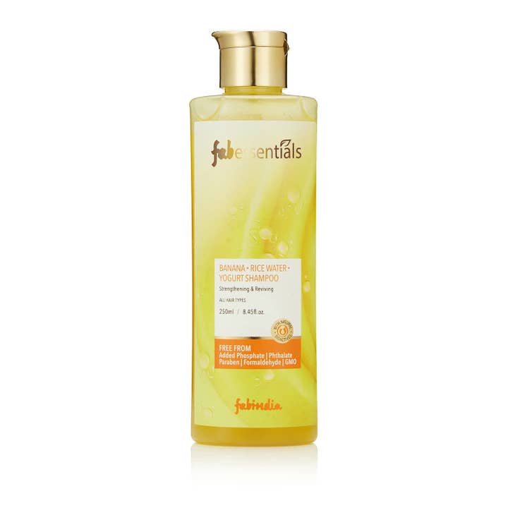 Shampooing FABE à l'eau de riz et à la banane 250 ml pour la vente par FabEssentials