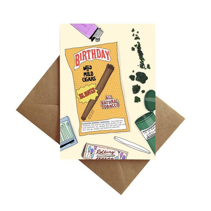 Birthday Blunt Card for wholesale by By Ms James