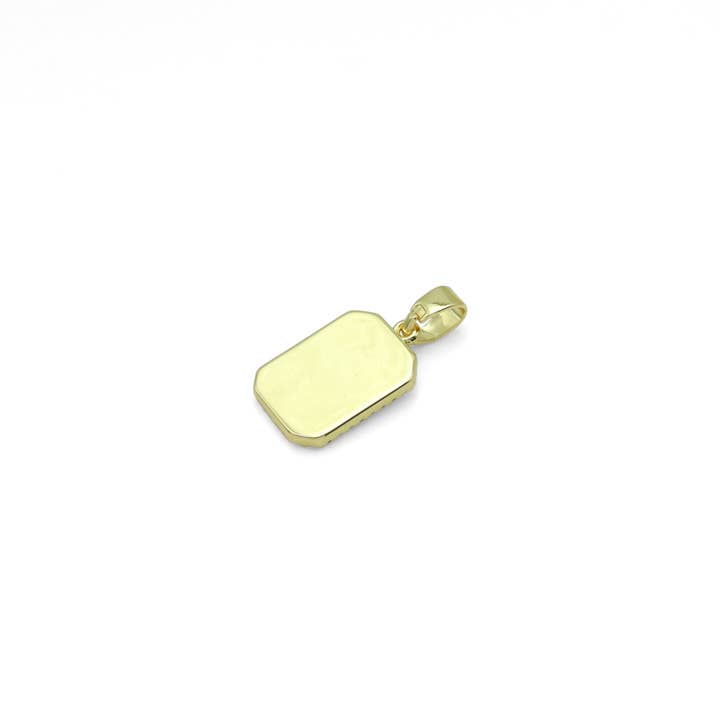 BestBeads&Beyond - Wholesale Individual Charm/Pendant - Gold Rectangle Initial Charm, Alphabet Name Letter Charm,sku#LX7172