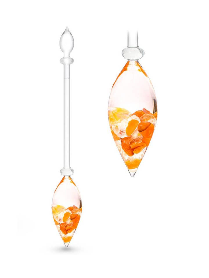 Gemstone Vial PASSION with Carnelian & Halite Salt for wholesale by VitaJuwel USA