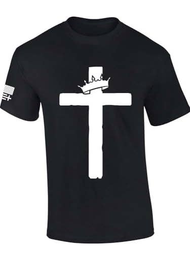T-shirt Croix avec Couronne Jésus SS T-shirt pour la vente par Trenz Shirt Company