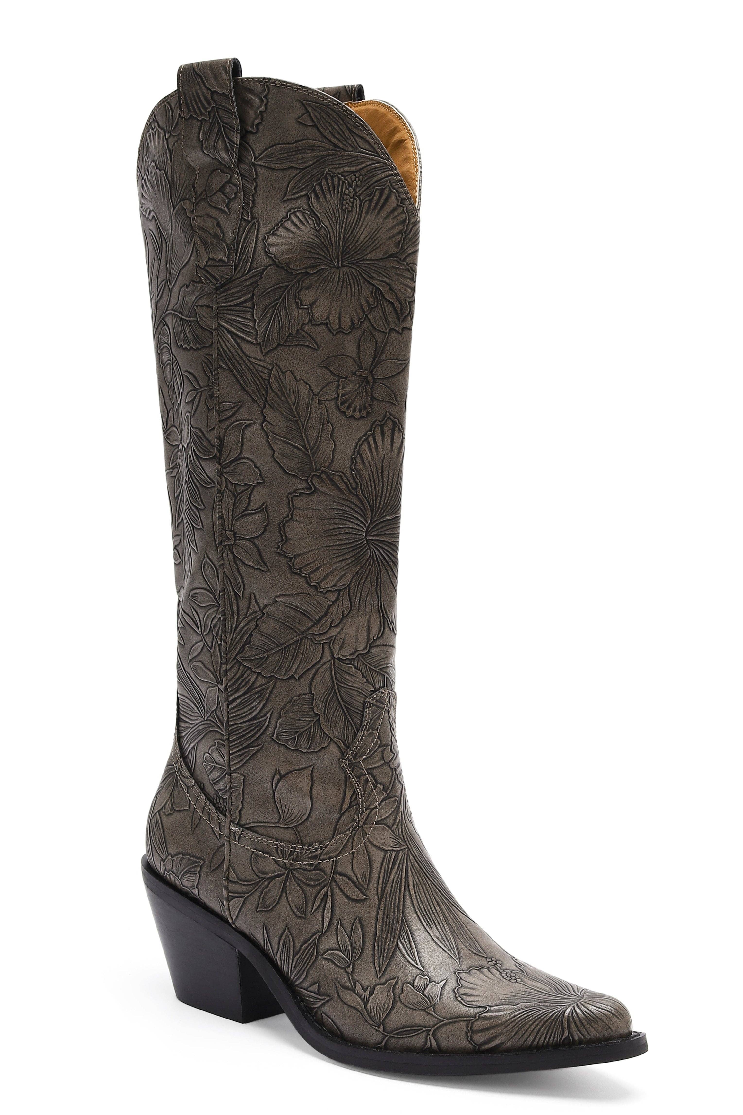 BEAST FASHION – wholesale Cowboystövlar - Dam – ADELA-71 Präglade Blommiga Westernstövlar1