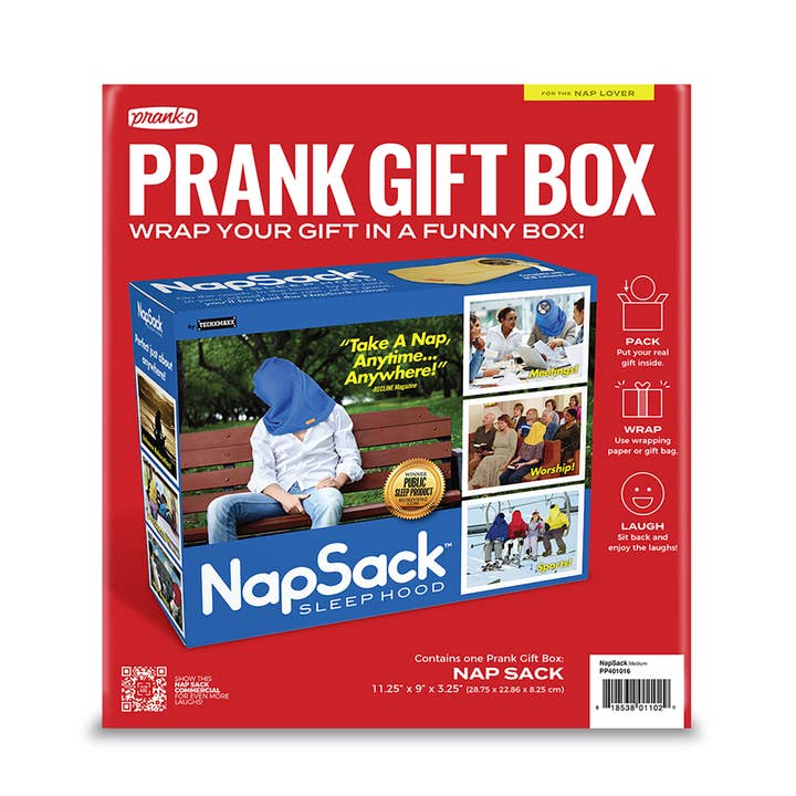 Prank-O - Wholesale Gag Gift/Novelty Gift - Prank Gift Box Nap Sack
