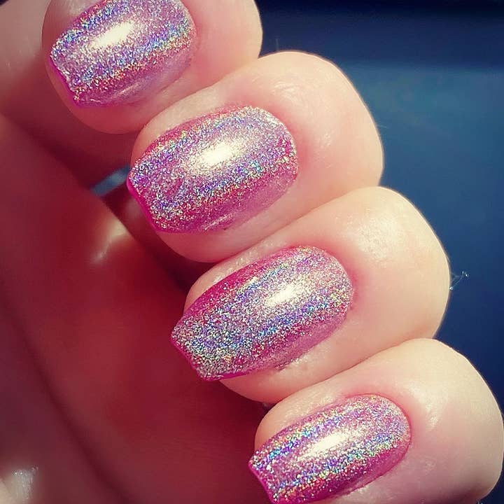 Space Witch Nails - Venta al por mayor Uñas a presión/postizas - Dream//Colección de lentejuelas: Tab You 're It! Holo Rosa caliente