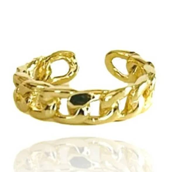 The Curb Chain Ear Cuff - Or/argent - Bijoux d'oreilles modernes pour la vente par Hudson and Birch