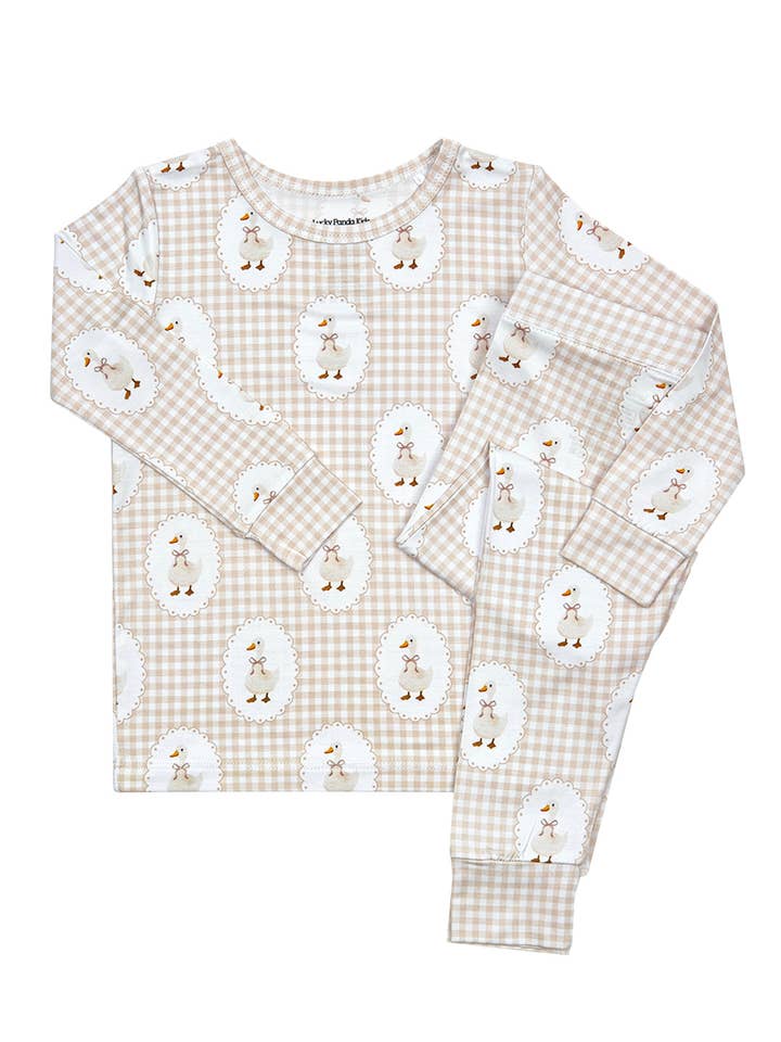 Lucky Panda Kids - Wholesale Sleepwear Set - Kids - Bamboo Two Piece Set | Gingham & Goose16