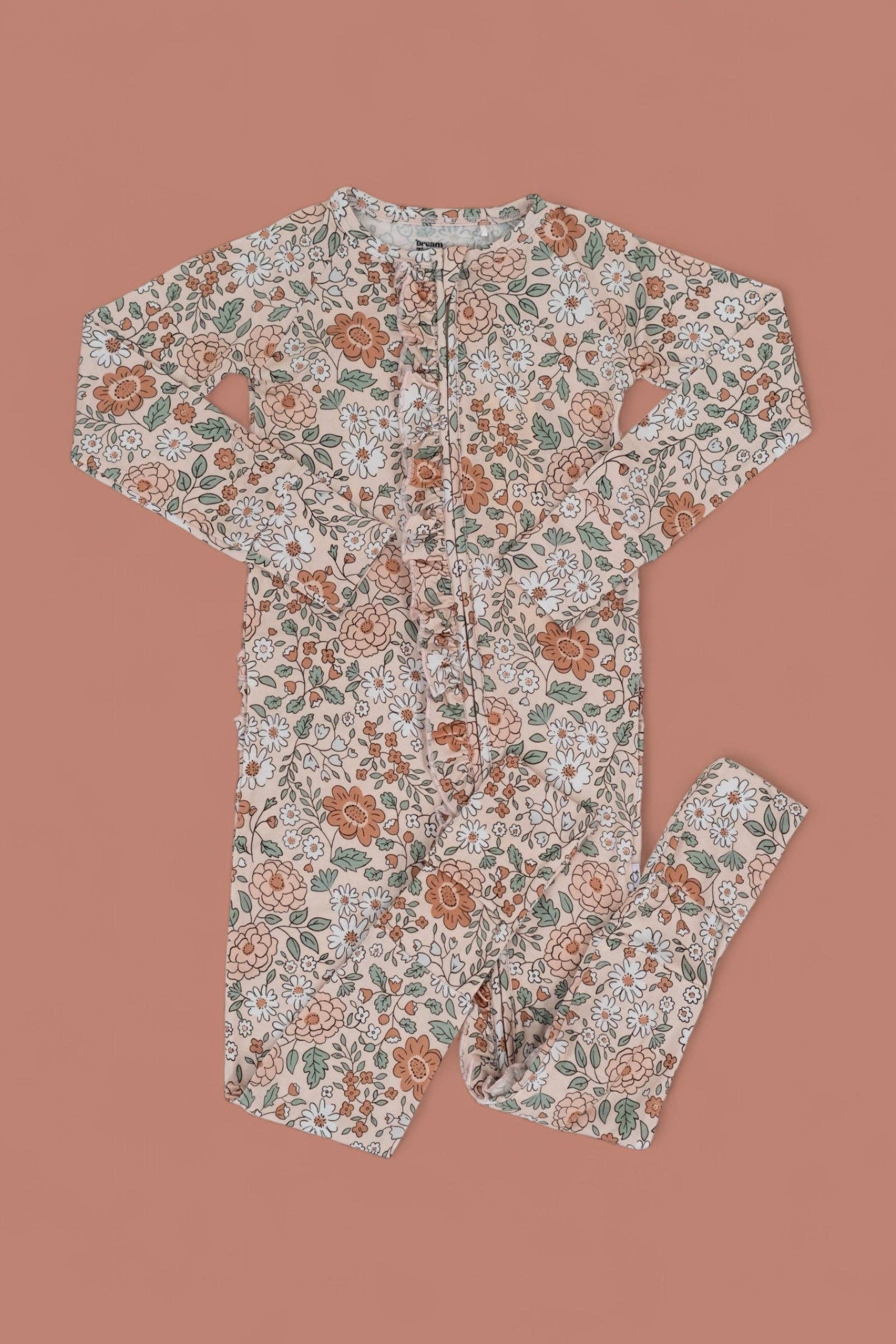 Dream Big Little Co. - Wholesale Jumpsuit - Baby - AUTUMN BLOSSOM DREAM RUFFLE ROMPER1