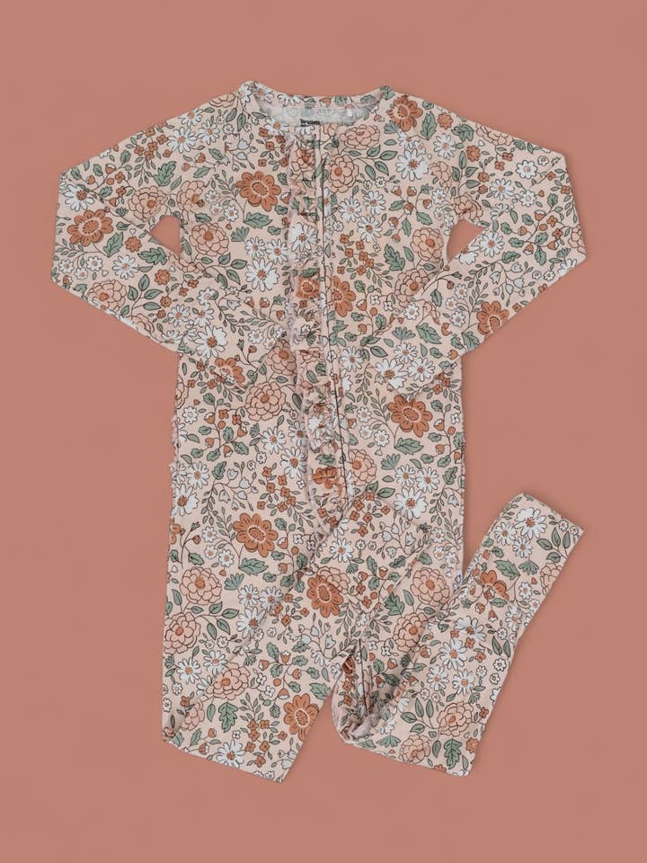 Dream Big Little Co. - Wholesale Jumpsuit - Baby - AUTUMN BLOSSOM DREAM RUFFLE ROMPER1