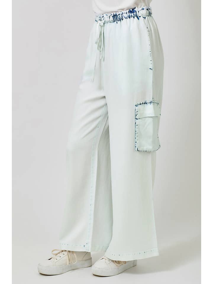 Mystree - Wholesale Pants - Women's - 60938 Tencel Wide Leg Cargo Pants2