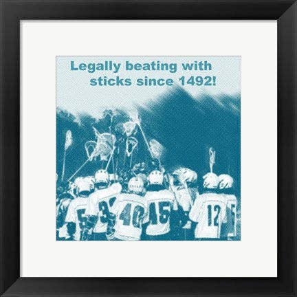 Art encadré Battant légalement avec des bâtons depuis 1492 Décoration murale 18x24 Œuvre d'art pour la vente par Modern Memory Design Picture Frames